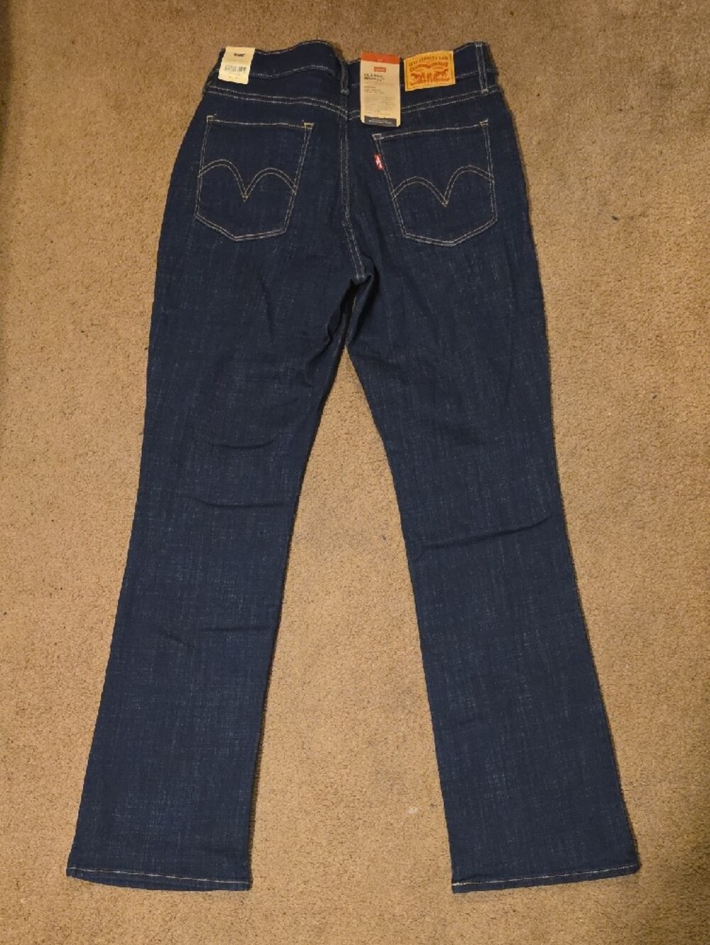 Levi's Dark Blue Wide Leg Jeans High Rise Flared Denim Pants‎ Modern Streetwear - Picture 2 of 6
